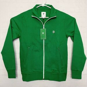 Flint Park Court Jacket Mens Size Small Green Full Zip Lightweight Retro Jacket